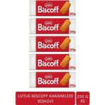 Lotus Biscoff Karamelize Bisküvi 250 gr - 5'li Paket Lezzetli Atıştırmalık