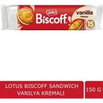 Lotus Bıscoff Vanilya Kremalı Sandwıch 150 gr Şeker, Buğday Unu ve Bitkisel Yağ İçeren Atıştırmalık