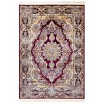 Lotus Bordo Oryantal Modern Geometrik Etnik Desenli Boho Makinada Yıkanabilir Hafif Hav Toz Vermez Leke Tutmaz Kaymaz Taban Dijital Makine Baskı Halı Oturma Odası Salon Yolluk Koridor Mutfak Halısı