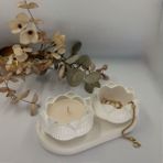 Lotus Çiçeği Kokulu Mum Seti (3'lü Set) - Kahve