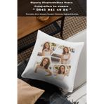 Lotus Digital Kişiye Özel 4 Fotoğraflı Dolgulu Elyaf Yastık