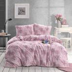 Lotus Home Pudra Ağaç Desen Lüks Pamuklu Çift Kişilik Nevresim Takımı - Seti Pudra