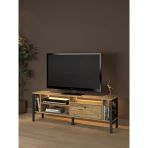 Lotus Led Işıklı Özel Tasarım Metal Ayaklı Minifiksli Tv Ünitesi - Tv Sehpası 140 Cm