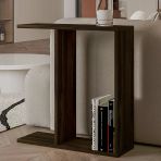 Lotus Modern Yan Sehpa – Kitaplıklı Ve Dekoratif Tasarım, Ceviz
