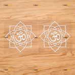 Lotus Om Yoga Sembolü Çıkartma Çıkartma Vinil Budizm Buda - 2'li Paket Beyaz 12,7 cm - Araba Tekne Dizüstü Bilgisayar Kupası için Arka Plansız Kalıp Kesim