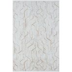 Lotus Plus 08581A Beyaz Halı Bej Abstract Detaylı Modern Ince Akrilik Tozuaz Salon Halısı Koridor Özel Ölçü Beyaz