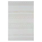 Lotus Plus 08582A Beyaz Halı Bej Kilim Desenli Modern Ince Akrilik Tozuaz Salon Halısı Yatak Odası 80 X 150 Beyaz