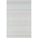 Lotus Plus 08582A Beyaz Halı Bej Kilim Desenli Modern Ince Akrilik Tozuaz Salon Halısı Yatak Odası 80 X 300 Beyaz