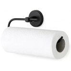 Lotus Siyah Kağıt Havluluk, Yapışkanlı Vidalı Montajlı Rulo Havlu Askısı, Mat Siyah Statik Boyama, 35 Mm Oval Bantlı Mutfak Banyo Kağıt Ha
