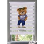 Lotus Teddy Zebra Stor Perde- Brillant- Çocuk Odası -Anasınıfı- Genç Odası- Salon -Teddy Bear Hiphop