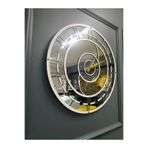 LotusLazer Tasarım Nova Signature Yin Yang Gümüş Aynalı Pleksi Duvar Saati 70 x 70 cm