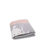 Lou Lou Ruby Rabbit Triko Organik Pamuk Bebek Battaniyesi 80 X 100 Cm - Gri