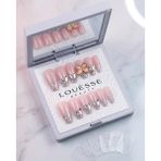 Louesse Beauty Louésse Blush Butterfly Takma Tırnak 12’li Pembe Nude Simli Taşlı Soft Luxe Nail - Çok Renkli