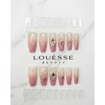 Louesse Beauty Louésse Blush Crystal Takma Tırnak Seti 12’li Pembe Ombre Taşlı & Parlak Tasarım - Çok Renkli