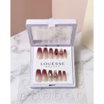 Louesse Beauty Louésse Burgundy Fade Takma Tırnak 12’li Bordo Geçişli Taşlı Nail Set - Çok Renkli