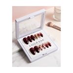 Louesse Beauty Louésse Burgundy Flame Takma Tırnak 12’li Bordo Degrade Gold Detaylı Gece Nail
