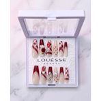 Louesse Beauty Louésse Cherry Romance Glam Takma Tırnak 12’li Kırmızı Desenli Taşlı Romantik Nail - Çok Renkli