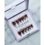 Louesse Beauty Louésse Crimson Stardust Takma Tırnak 12’li Bordo Ombre Simli Taşlı Gece Şıklığı Nail Set - Çok Renkli