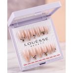 Louesse Beauty Louésse Golden Confetti Glow Takma Tırnak 12’li Nude Simli Renkli Taşlı Elegant Nail - Çok Renkli