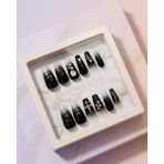 Louesse Beauty Louésse Obsidian Shine Takma Tırnak Seti 12’li Siyah Ombre Taşlı & Parlak Geçişli Şık Model - Çok Renkli