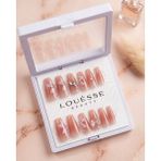 Louesse Beauty Louésse Peach Veil Takma Tırnak 12’li Nude Şeftali Tonlu Çiçek Detaylı Nail Set - Çok Renkli