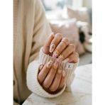 Louesse Beauty Louésse Spring Bloom Takma Tırnak 12’li Çiçek Desenli Sarı Pembe Nail Set - Çok Renkli