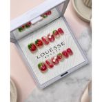 Louesse Beauty Louésse Strawberry Crush Takma Tırnak 12’li Çilek Desenli Tatlı Nail Art Sweet Crush - Çok Renkli