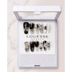 Louesse Beauty Louésse Yin Shadow Takma Tırnak 12’li Siyah Beyaz Taşlı Yin Yang Night Nail - Çok Renkli