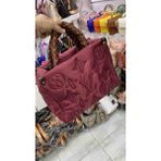 Louis Model Marka Puf Çanta - 607-Bordo