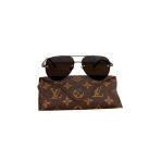 Louis Vuitton Gümüş Renk Kulp Detaylı Erkek Güneş Gözlüğü