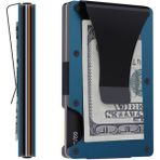 Louise Motto Cardx - Burano Clips - Yeni Nesil Minimalist Cüzdan & Metal Kartlık - Rfıd Koruma (Mavi) - Adrenalin Mavi