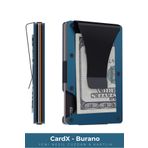 Louise Motto Cardx - Burano Clips - Yeni Nesil Minimalist Cüzdan & Metal Kartlık - Rfıd Koruma (Mavi)
