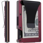 Louise Motto Cardx - Burano Clips - Yeni Nesil Minimalist Cüzdan & Metal Kartlık - Rfıd Koruma (Wine Red) - Bordo