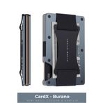 Louise Motto - Cardx - Burano Strap - Yeni Nesil Minimalist Cüzdan & Kartlık Premium Malzeme, Rfıd Korumalı - Gri