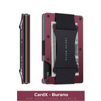Louise Motto Cardx - Burano Strap - Yeni Nesil Minimalist Cüzdan & Kartlık Premium Malzeme, Rfıd Korumalı (RED)