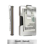 Louise Motto - Cardx - Detroit - Yeni Nesil Metal Cüzdan & Kartlık - Rfid, Çıkarılabilir Klips (Gümüş)