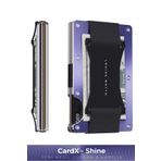 Louise Motto Cardx - Shine Strap - Yeni Nesil Minimalist Cüzdan, Kartlık - Rfid Blocking, Kadın & Erkek (Mor)
