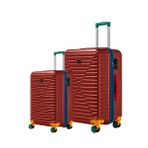 Louisiana Polo 1088 Bordo Polikarbon 4x2 Teker Orta Boy ve Kabin Boy 2'li Valiz Seti