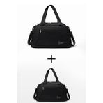 Louisiana Polo El Valizi Spor Seyahat Çantası 2'li Büyük ve Orta Boy Siyah