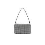 Louisiana Polo Kadın Abiye Gümüş Metal Örgü Clutch Çanta, 19x12x7 cm