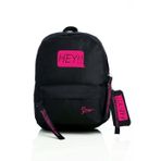 Louisiana Polo Laptop Bölmeli Okul Çantası Hey!!! Siyah Pembe 1525