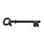 Lounge Antika Tarz Dekoratif Pirinç Anahtar Şeklinde Kapı Çekme Kolu, Mobilya, Sandık, Kutu Kulbu - 128Mm, Oksit Vitrin