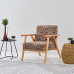 Lounge İskandinav Berjer, Desenli Kahve