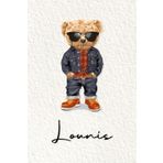 Lounis: Cahier personnalisé avec prénom Lounis | Cadeau d'anniversaire pour enfant, garçon, homme, copain ... | Nounours | 110 pages lignée, Petit Format 6x9 pouces (15,24 x 22,86 cm)