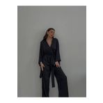 lousa İpeksi Saten ispanyol Kollu 2li Pijama Takımı