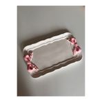 Louve Store 19 Cm Dekoratif Pembe Kurdele Tepsi , Mum Tabağı , Takı Tepsisi (ÇİFT KAT VERNİKLİDİR)