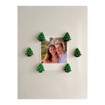 Louve Store 6’lı Mini Noel, Yılbaşı Çam Ağacı Buzdolabı Magneti , Magnet , Mıknatıslı Fotoğraf Tutucu