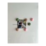 Louve Store Dekoratif 6’lı Yuvarlak , Renkli Buzdolabı Magneti , Fotoğraf Tutucu Magnet