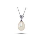 Lova 2040022 Pırlantalı Drop Inci Kolye