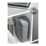 Lova 4 Lt Deco Slim Mutfak,Banyo,Tezgahüstü Çöp Kovası